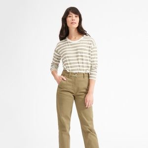 Long sleeve box cut pocket tee